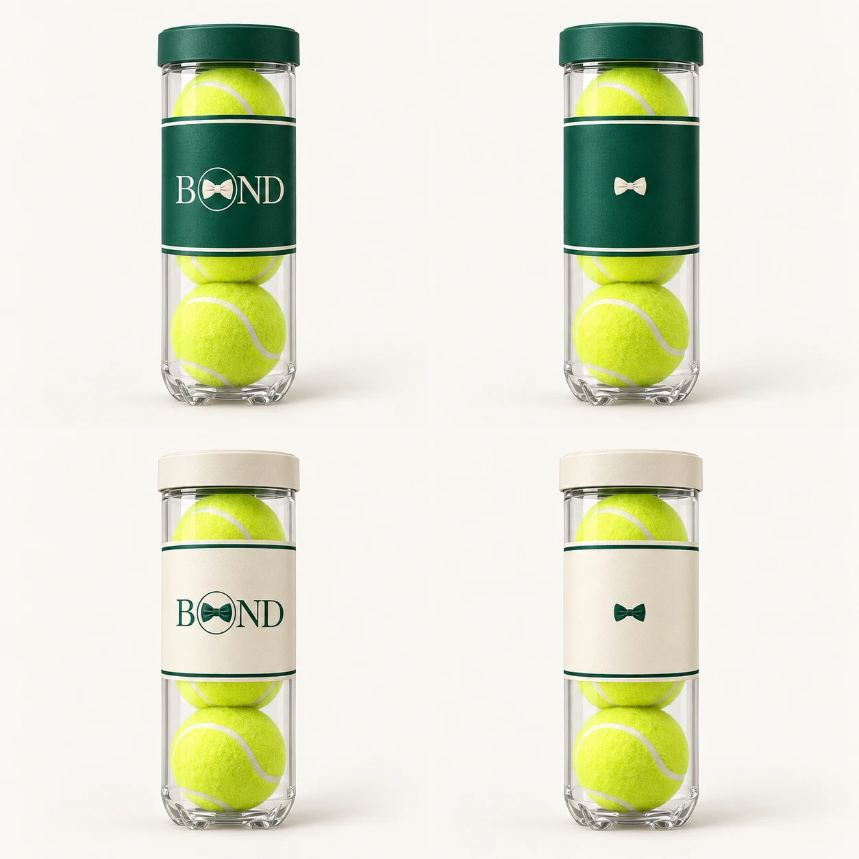 Court Ball Pack for Both: Royal green / ivory, front design view