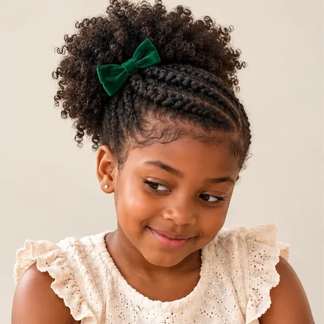 Flat twists + puff hairstyle reference